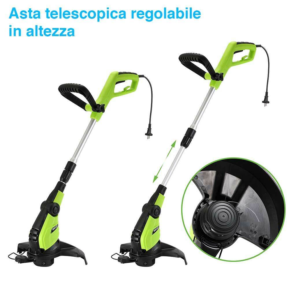 Decespugliatore Elettrico 600W Taglio 32cm Tagliaerba Tagliabordi Rasaerba Prato