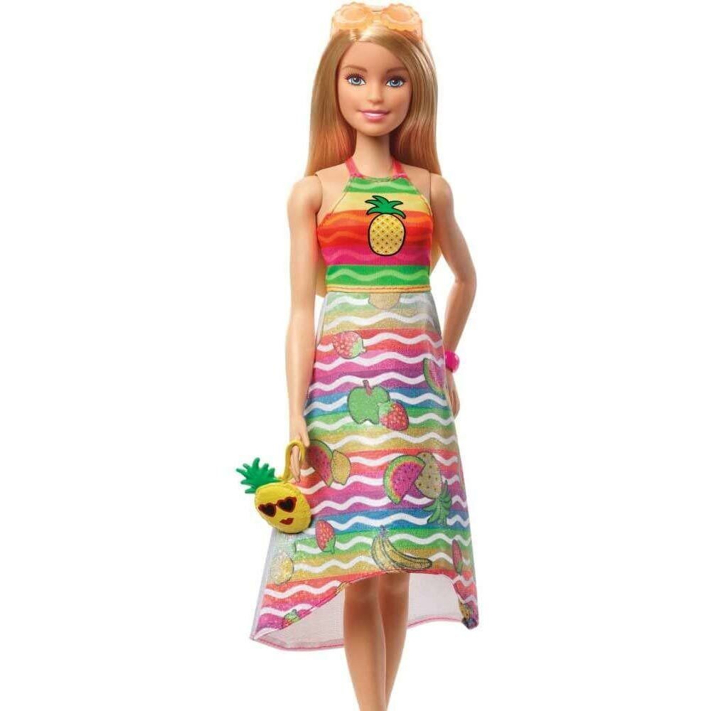 Barbie Fashionistas Bambola Crayola Surprise Fruttata con Pennello e 2 Abiti H2O