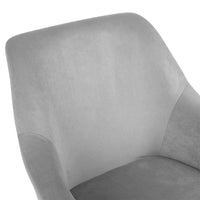 Poltrona Sedia Dondolo Relax Tessuto e Metallo Imbottita Design Moderno colore Grigio