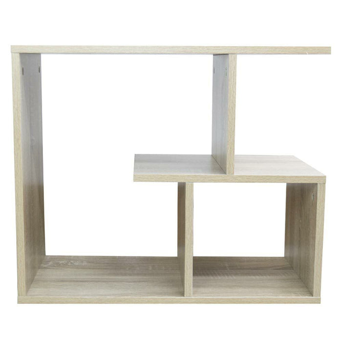 Libreria Tavolino Divano Design Moderno 5 Ripiani 60x30x50cm Casa Ufficio Beige