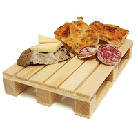 Tagliere a Forma di Pallet in Legno Pedana 15 x 20 cm Antipasti Affettati Salumi