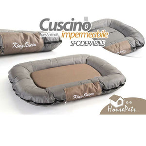 Cuccia Cuscino per Cani Gatti Lettino Tessuto Impermeabile Sfoderabile 92x68cm