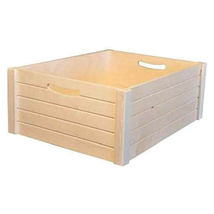 Cassetta Portafrutta Cassettina Contenitore Doghe in Legno con Manici 38x26x20cm