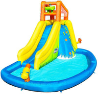 Piscina Parco Acquatico Mega Mountain con Acqua Scivolo Arrampicata e Spruzzo