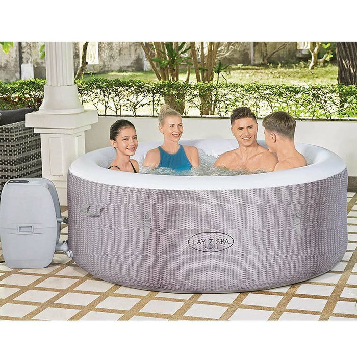 Vasca Piscina Idromassaggio Gonfiabile Lay-Z Spa 4 Posti 180x66 Stampa Rattan