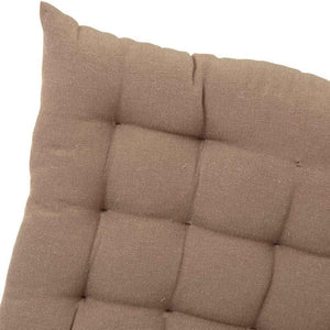 Cuscino Sedia in Tessuto Trapuntato Imbottito 40x40cm con Laccetti Colore Beige