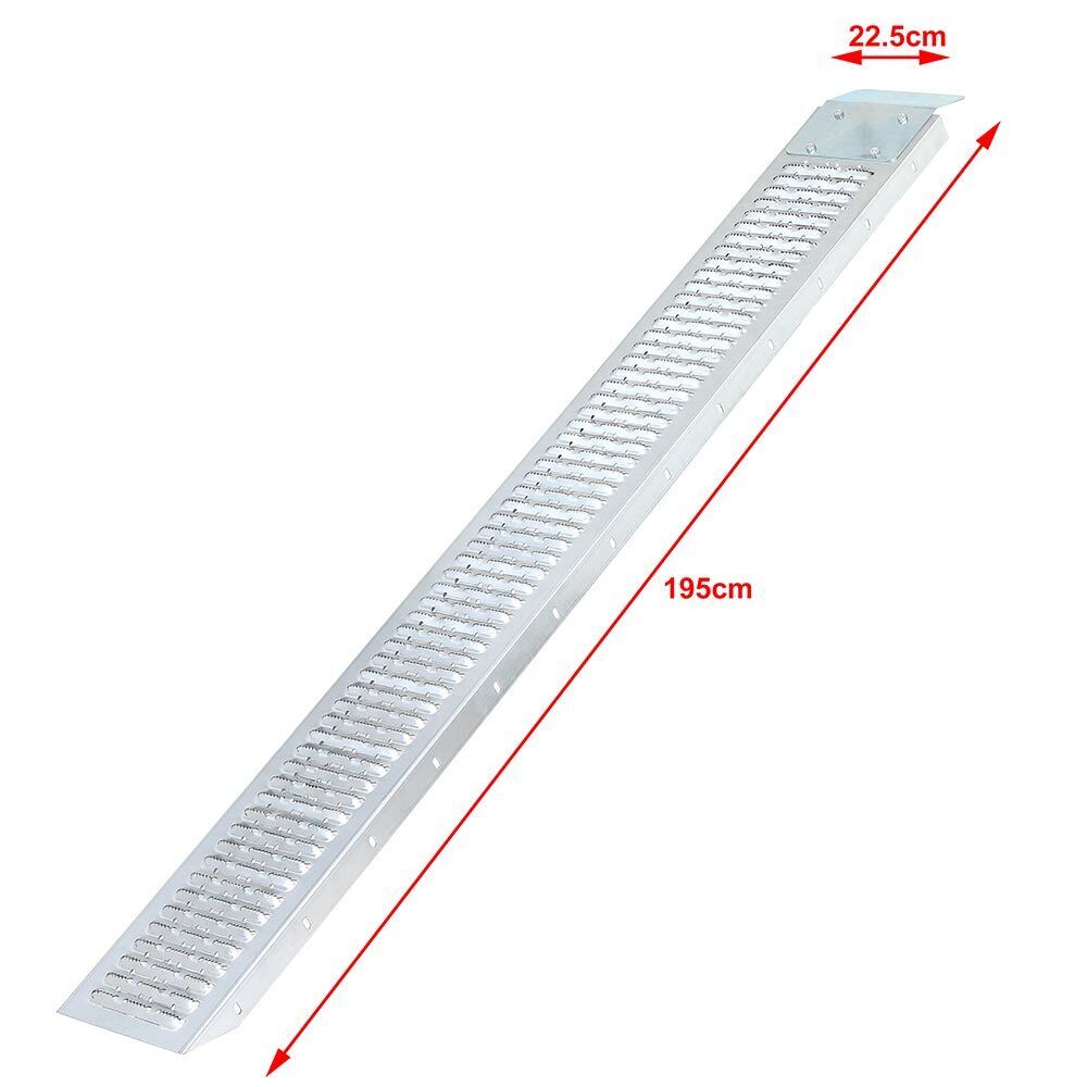Coppia Rampe di Carico Pedana Antiscivolo 195x22cm Trattorino Quad Moto 400kg