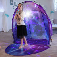 Tenda Gioco per Karaoke Giocattolo Bambini con Microfono Attacco AUX Luce Strobo