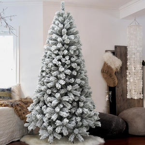 Albero Di Natale Innevato Royal 240cm 1413 Rami Super Folto Effetto Neve Reale