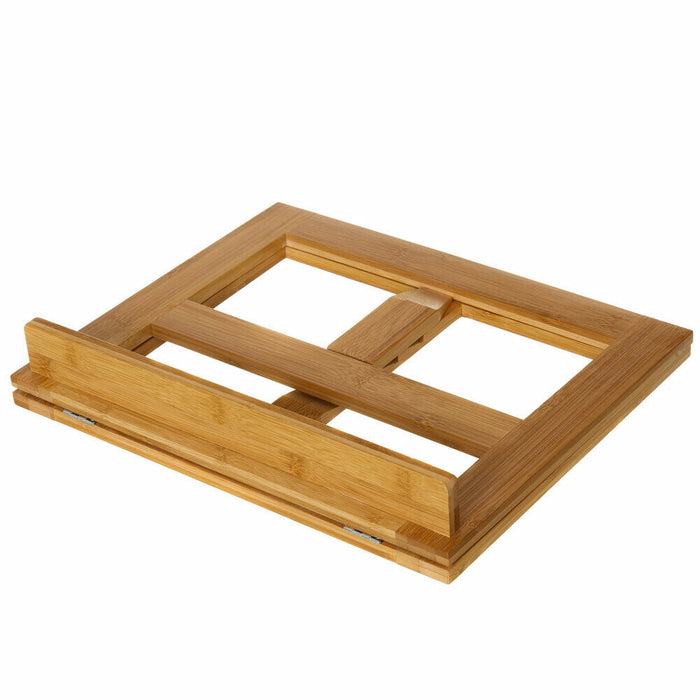 Supporto per Libri Da Cucina e Tablet Leggio per Ricette in Legno Regolabile