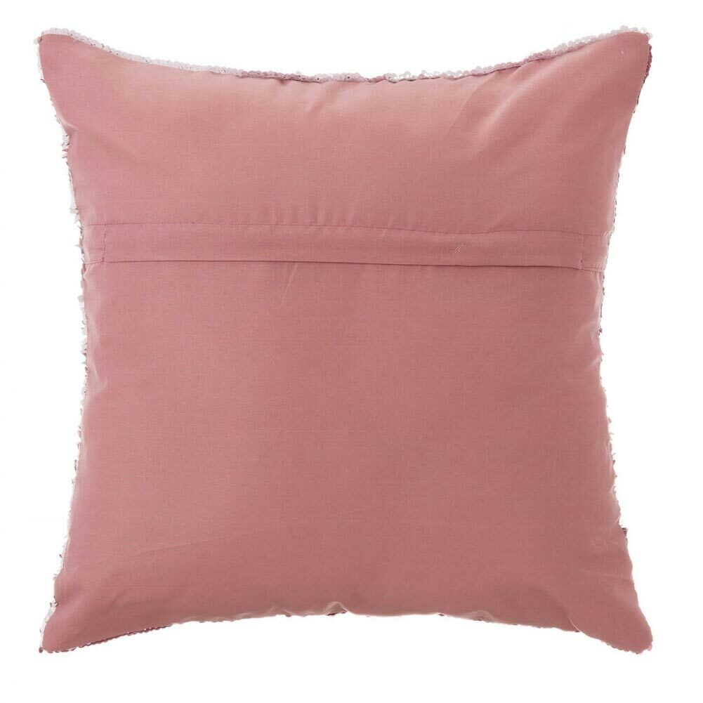 Cuscino Paillettes Federa Effetto Sirena Doppio Bianco Rosa 40x40cm Divano