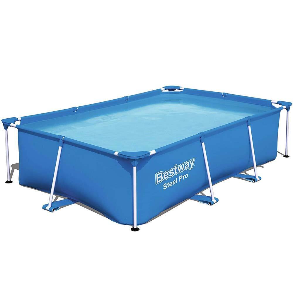 Piscina Fuoriterra Steel Pro 259x170x61 Rettangolare Struttura Acciaio Giardino