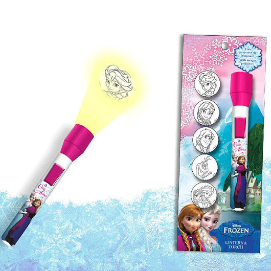 Torcia Proiettore 5 Immagini Personaggi Elsa ed Anna Disney Frozen