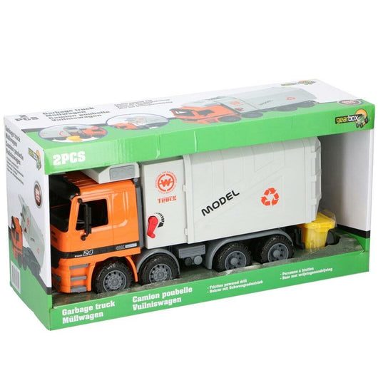 Camion Ecologico Giocattolo Bambini con Cestello Sollevabile e Bidone Scala 1:12