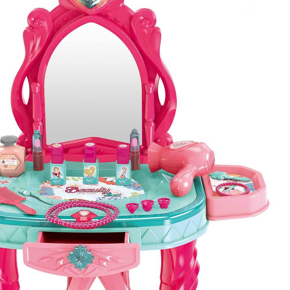 Specchiera Make Up Salone di Bellezza Bambini Musica Luci Giocattolo 