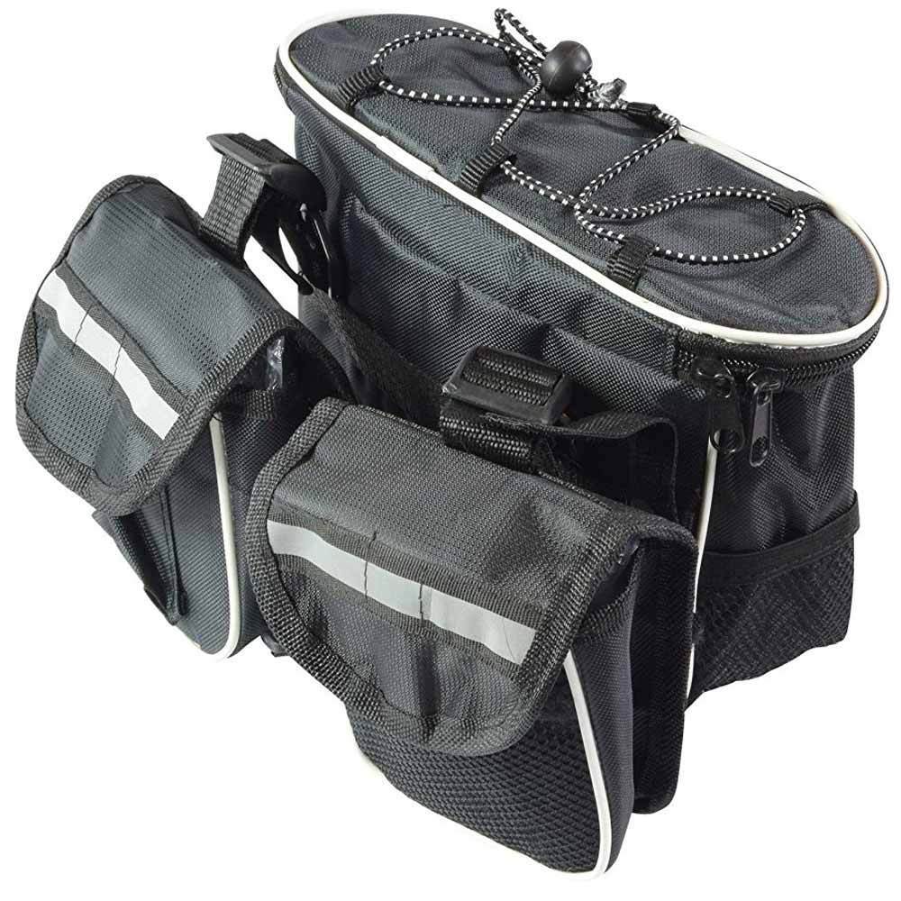 Borsa Multifunzione Per Bicicletta 3 Tasche + Rete Borsone Da Bici Dunlop Grigio