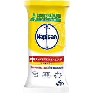 320 x Napisan Salviettine Igienizzanti Multisuperfici Biodegradabili Limone