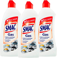 3 X 500ml Smac Gas Pulizia Piani Cottura e Fornelli Pulisce e Protegge Promopack