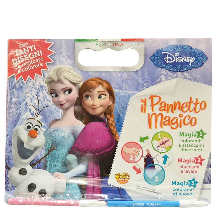 Pannetto Magico Con 2 pennarelli e Disegno Frozen Colora Lava e Ricolora