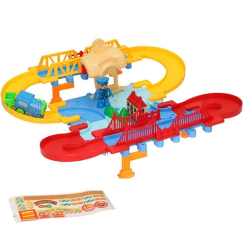 Pista Treno Trenino a Batteria Bambini con Stazione Accessori e Personaggio 36pz