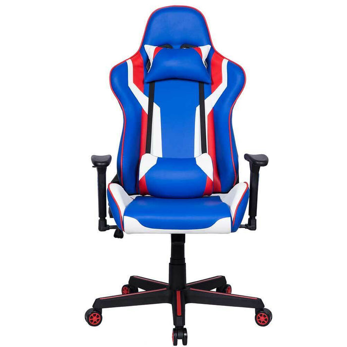 Sedia Poltrona Gaming Scrivania Ufficio Casa Reclinabile Girevole Direzionale colore Blu