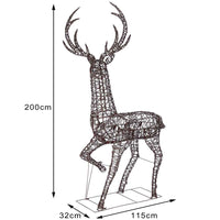 Renna Natalizia Gigante Luminosa per Esterno Cervo Natale 400 Led Bianco Caldo