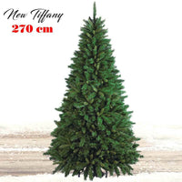 Albero Di Natale 270cm New Tiffany Super Folto 2243 Rami Pino Verde Base a Croce