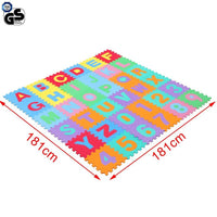 Tappeto Puzzle per Bambini Set 86 Pezzi Gioco Tappetino Lettere Numeri Gomma EVA