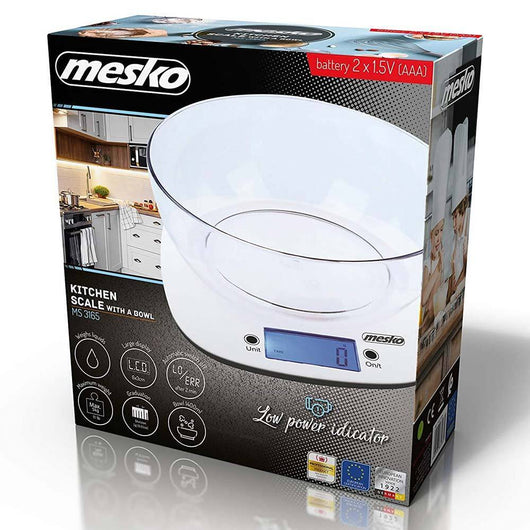 Bilancia Cucina Digitale Elettronica Ciotola 1,5Lt Max 5 KG 1gr Accessori Cucina