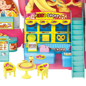 Registratore Cassa Playset Ristorante Giocattolo Bambini con Bambola e Accessori