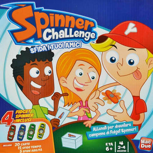 Gioco Di Societa' Da Tavolo Spinner Challenge Mac 2 Con 4 Fidget Spinner Inclusi