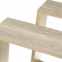 Set 3 Mensole da Parete Moderne Design Cubo Mensola Scaffale in Legno MDF Beige