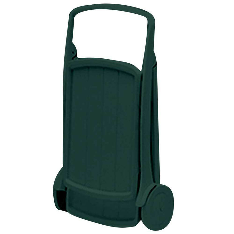 Carrello Cucina Portavivande Esterno in Resina con Vassoio Portabottiglie Verde