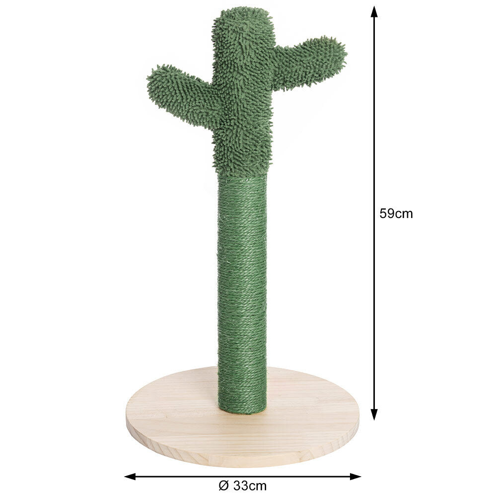 Tiragraffi Graffiatoio Forma Cactus Pianta per Gatti Animali Felini Verde