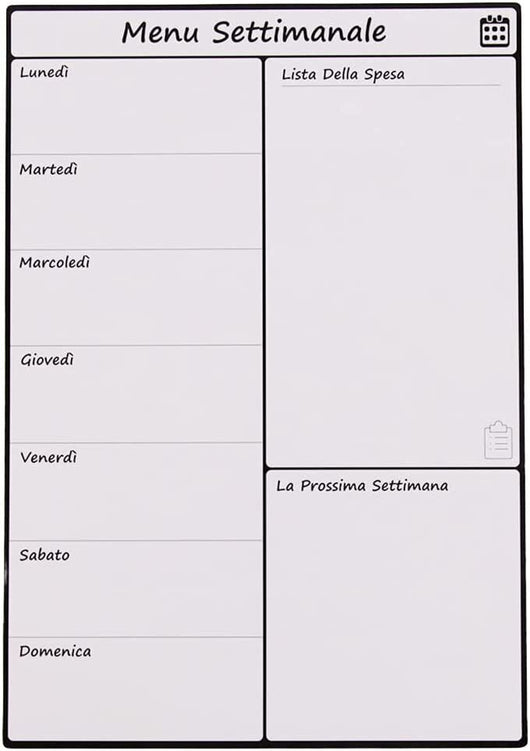 Lavagna Magnetica Bianca 43x30 in Alluminio Frigorifero Pennarelli Cancellabili
