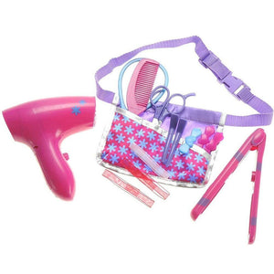 Playset Beauty Parrucchiera Giocattolo Bambini Piastra Phon e Accessori Capelli