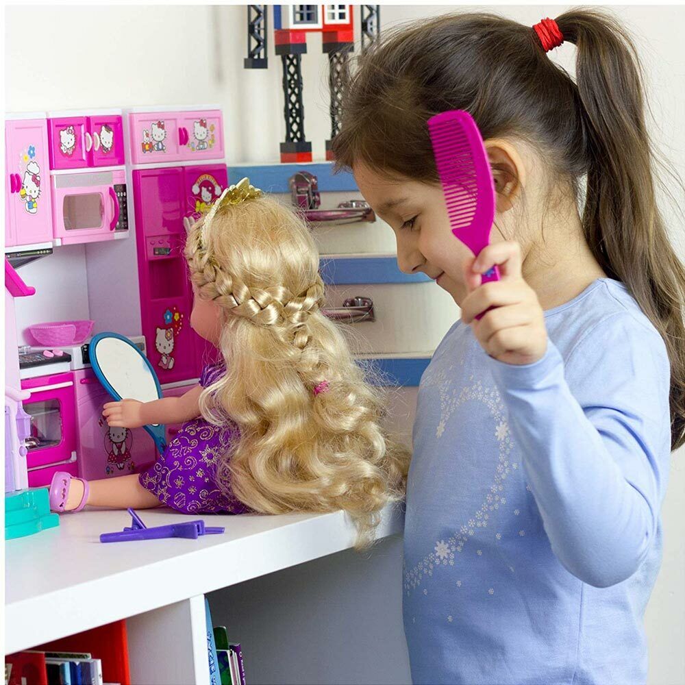 Playset Beauty Parrucchiera Giocattolo Bambini Piastra Phon e Accessori Capelli