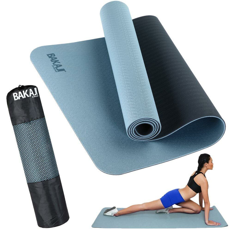 Tappetino Yoga Aerobica Pilates Tappeto Allenamento Fitness Palestra Azzurro Blu