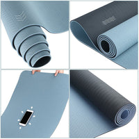 Tappetino Yoga Aerobica Pilates Tappeto Allenamento Fitness Palestra Azzurro Blu