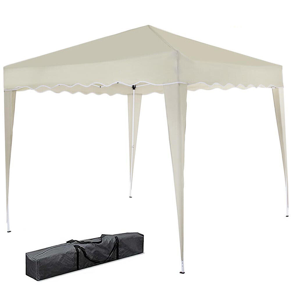 Gazebo 3x3 Pieghevole Ecru Impermeabile Richiudibile Tendone Giardino Con Sacca