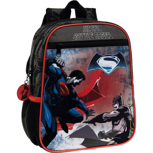 Zaino Scuola Asilo Zainetto 23 x 28 x 10 cm Nero Borsa Pvc Batman vs Superman