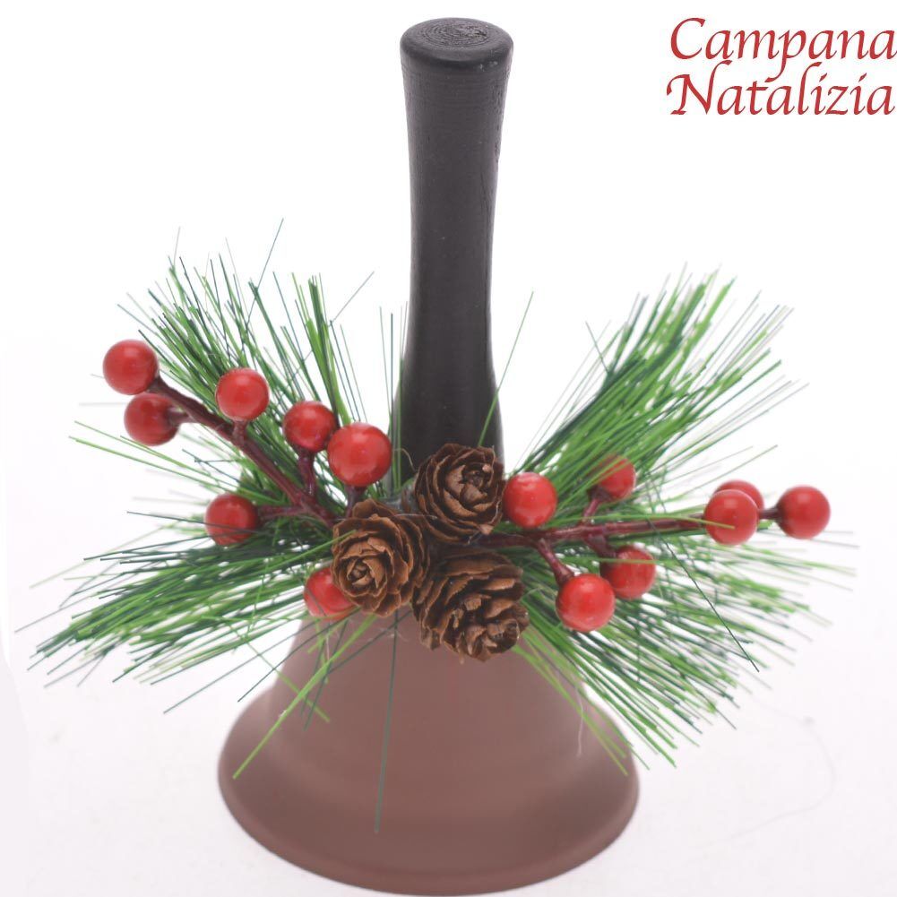 Campana Campanella di Babbo Natale Decorazione Natalizia Altezza 65mm Campanello