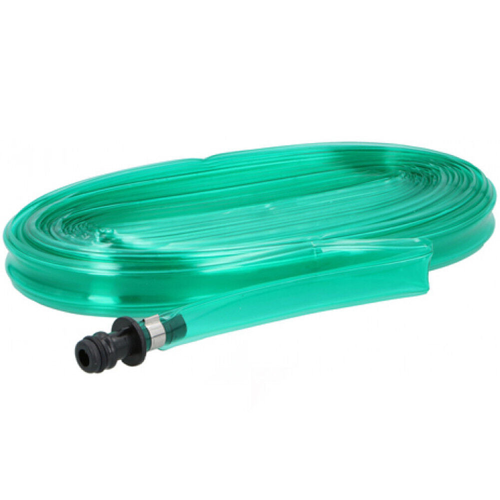 Tubo Piatto Microforato 15 Mt Irrigazione Giardino Piante Esterno con Connettore