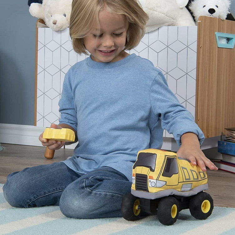 Camion Cantiere Radiococmandato Peluche Plush Power Giocattolo Bambini Giallo