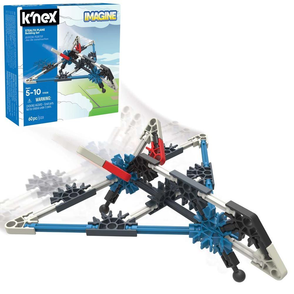 Costruzioni Knex Imagine 60 Pz Aereo Stealth Grandi Giochi Per Bambini 5-10 Anni