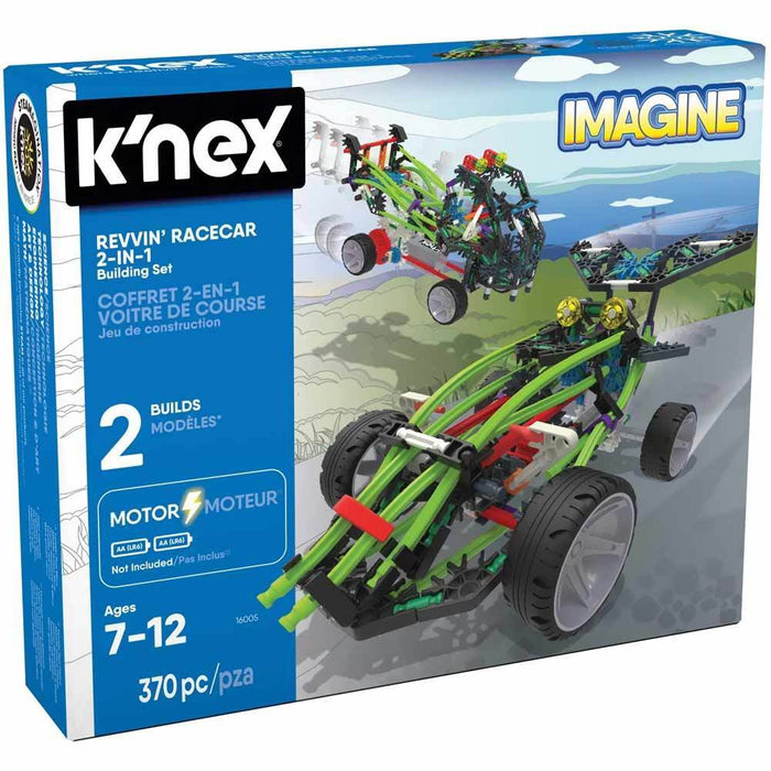 COSTRUZIONI K NEX IMAGINE REVVIN TURBO RACER CON MOTORE 370 PZ GRANDI GIOCHI 7+