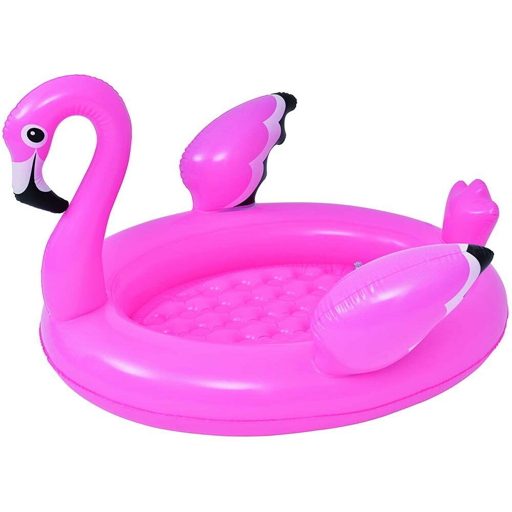 Piscina Gonfiabile Fuoriterra per Bambini Fenicottero Rosa Giardino 108x95x65cm