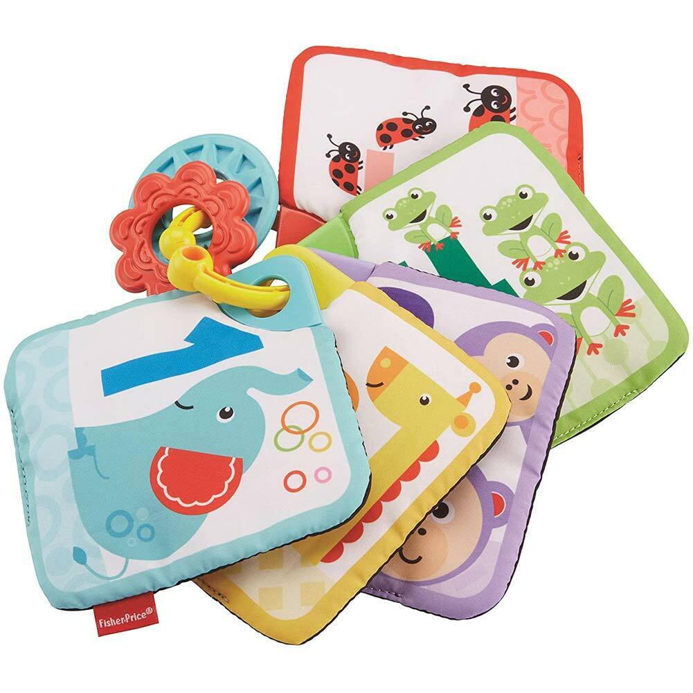 Fisher-Price Carte Soffici Ridi e Impara Primi Numeri 1-5 Carta Prima Infanzia