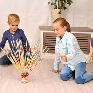 Mikado XXL Game Gioco Bastoncini Legno Grandi 41 Pezzi Lunghezza 50cm Giant Game