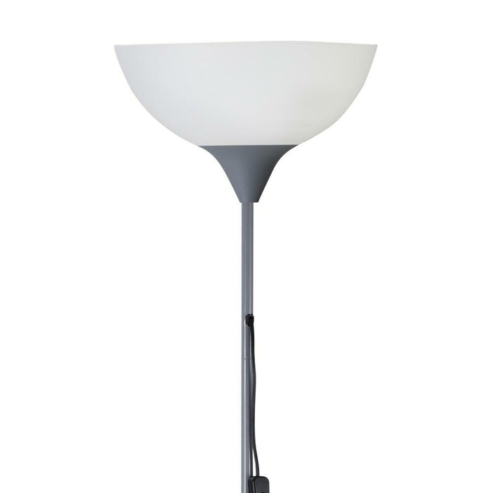 Lampada Piantana da Terra 180cm Design Moderno Paralume E27 40W Metallo Grigio